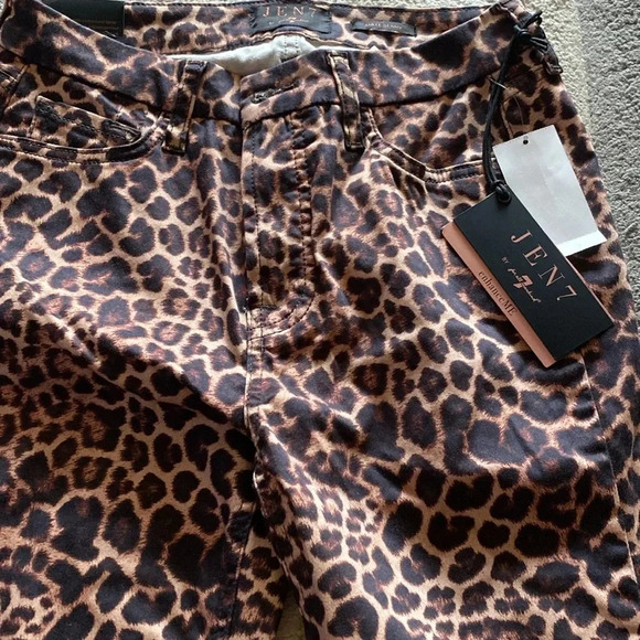 7 for all manking Skinny Ankle Jeans in Golden Leopard size 4 - Picture 3 of 3